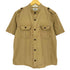 アルファインダストリーズ ALPHA INDUSTRIES 猫目ボタン ダブルフラップポケット バンドカラー S/S ミリタリーシャツ メンズ import:XL