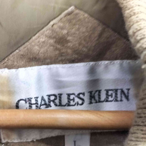 CHARLES KLEIN チャールズ クライン 本革 スエードレザー ブルゾンジャケット メンズ import:L