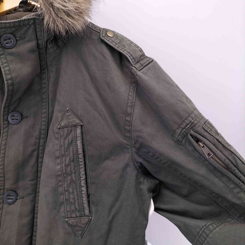 オールドネイビー OLD NAVY フェイクファーフード付き モッズコート メンズ import:L