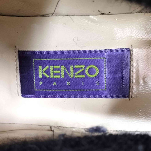 ケンゾー KENZO レザー ニット切替 ショートブーツ レディース EUR:36