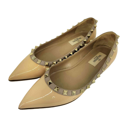 ヴァレンティノガラヴァーニ VALENTINO GARAVANI ロックスタッズエナメルバレリーナ レディース 35 1/2