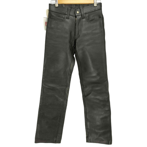LEATHER CONNECTION 裏地メッシュ レザー バイカーパンツ メンズ