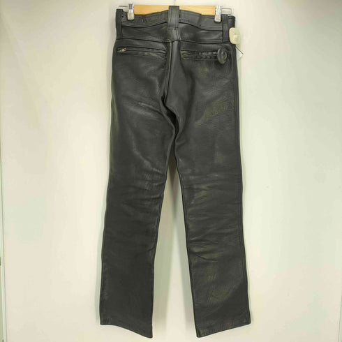 LEATHER CONNECTION 裏地メッシュ レザー バイカーパンツ メンズ