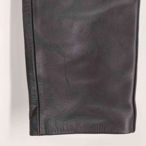 LEATHER CONNECTION 裏地メッシュ レザー バイカーパンツ メンズ