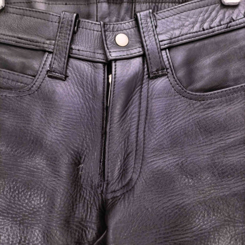 LEATHER CONNECTION 裏地メッシュ レザー バイカーパンツ メンズ