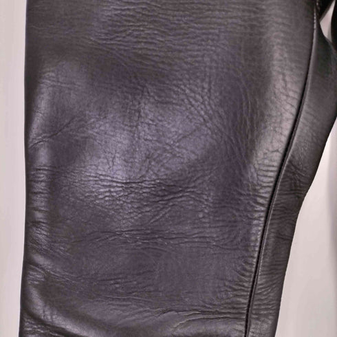 LEATHER CONNECTION 裏地メッシュ レザー バイカーパンツ メンズ
