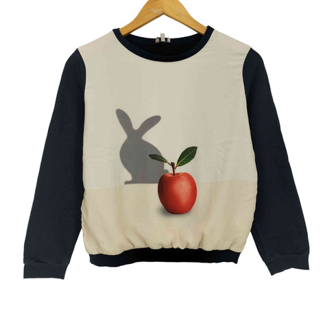 ポールスミス Paul Smith junior アップル ラビット プリント 異素材 スウェット レディース 14A