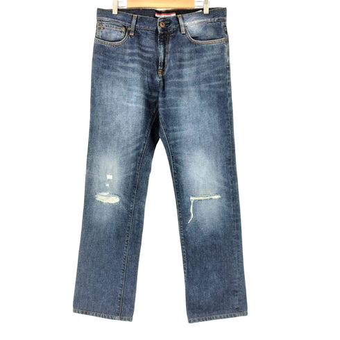 トミーヒルフィガー TOMMY HILFIGER ダメージ ワイド デニムパンツ メンズ