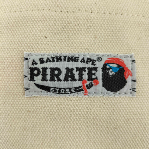 アベイシングエイプ A BATHING APE APE PIRATE COLLEGE TOTE BAG キャンバストート メンズ