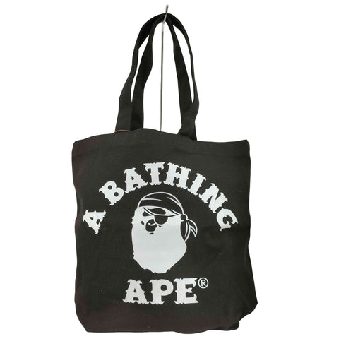アベイシングエイプ A BATHING APE APE PIRATE COLLEGE TOTE BAG キャンバストート メンズ