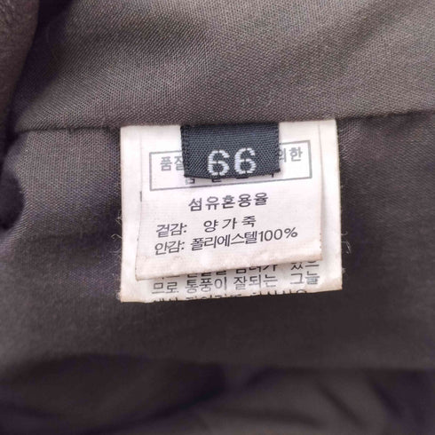 チンスト付き スタンドカラー シープスキン レザー ジャケット レディース 66
