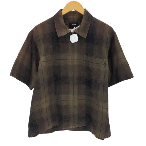 ハフ HUF TIE DYE PLAID ZIP SHIRT ジップシャツ メンズ import:M