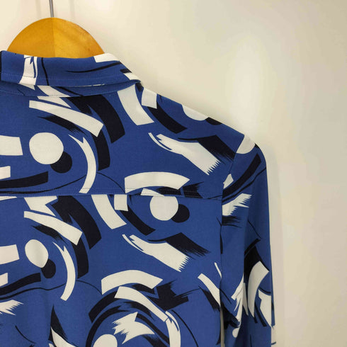 ローレンラルフローレン LAUREN RALPH LAUREN ジオメトリック 総柄 シャツ レディース import:XS