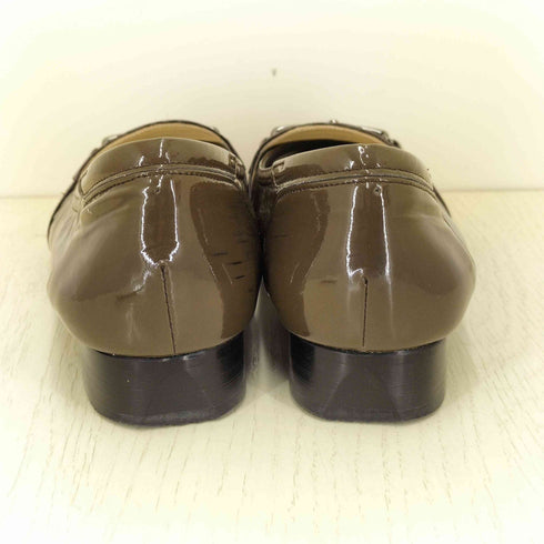 ミハマ MIHAMA コンビレザー クロコ 型押し ビット パンプス レディース JPN:23.5