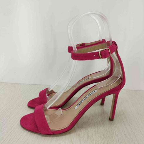 マノロブラニク MANOLO BLAHNIK CHAOS カオス スエード ストラップ ヒール サンダル レディース 36 1/2