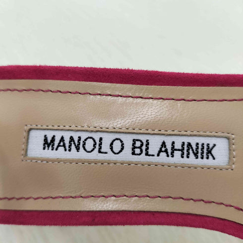 マノロブラニク MANOLO BLAHNIK CHAOS カオス スエード ストラップ ヒール サンダル レディース 36 1/2