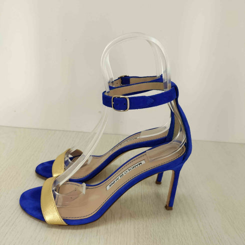 マノロブラニク MANOLO BLAHNIK CHAOS カオス スエード ストラップ ヒール サンダル レディース 36 1/2