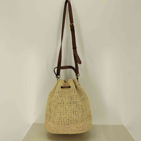 マルベリー Mulberry Crochet Raffia Bucket Bag クロシェット ラフィア バケット バッグ レディース