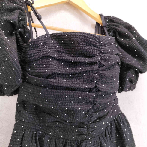 sweet M me eme エムミーエメ Puff sleeves studded long onepiece パフ スリーブス スタッディド ロング ワンピース レディース FREE