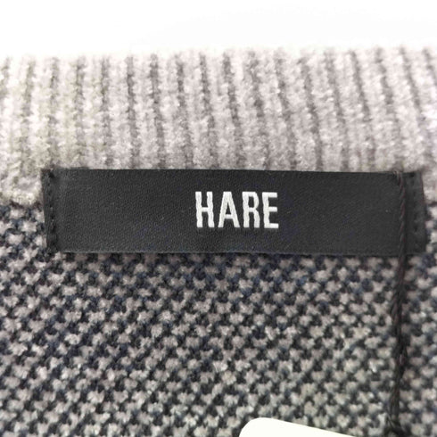 ハレ HARE ダマスクガラベルベットモールメタルボタンニットカーディガン レディース FREE