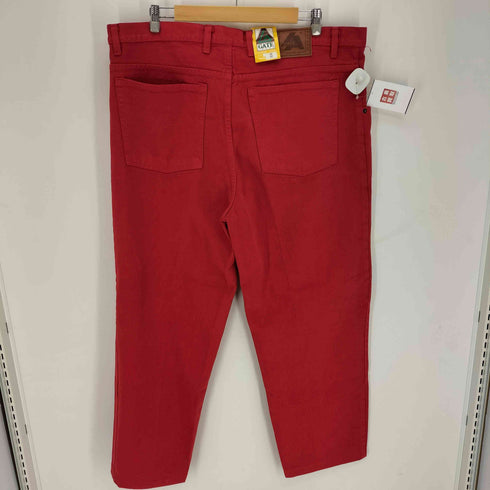 LA GATE CLASSIC JEANS 製品染め レザー パッチ ジップフライ デニムパンツ メンズ 42