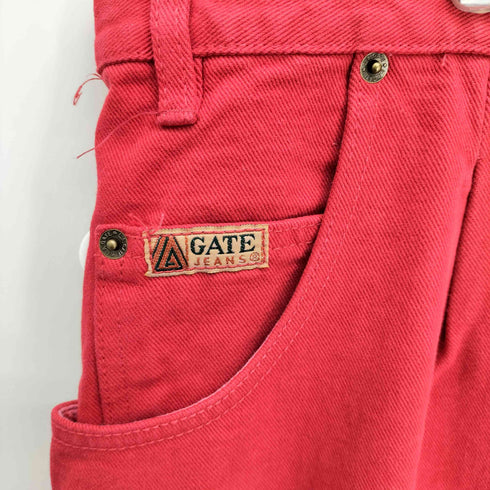 LA GATE CLASSIC JEANS 製品染め レザー パッチ ジップフライ デニムパンツ メンズ 42