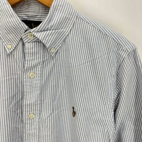 ラルフローレン RALPH LAUREN SLIM FIT カラースモールポニー刺繍 ストライプ L/S B.D シャツ メンズ import:S