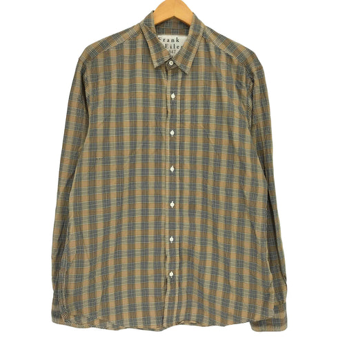 フランクアンドアイリーン Frank&Eileen FINBAR/BROWN ボタンダウン L/S チェックシャツ メンズ import:L