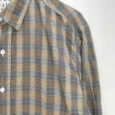 フランクアンドアイリーン Frank&Eileen FINBAR/BROWN ボタンダウン L/S チェックシャツ メンズ import:L