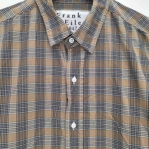 フランクアンドアイリーン Frank&Eileen FINBAR/BROWN ボタンダウン L/S チェックシャツ メンズ import:L