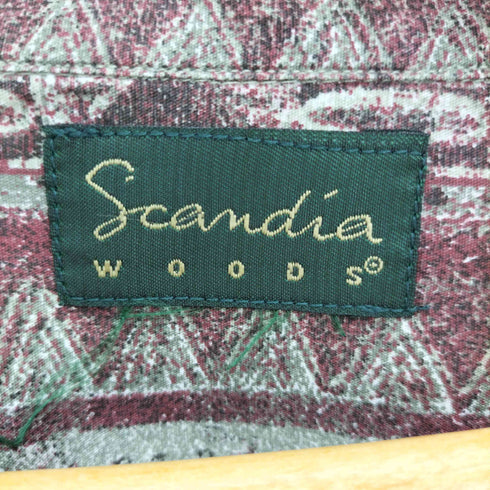 scandia woods 総柄 S/S オープンカラー シャツ メンズ