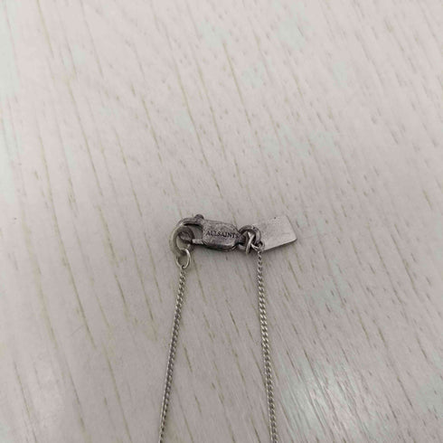 オールセインツ ALLSAINTS GABE LARGE CHAIN CROSS NECKLACE 925刻印 十字架 クロス モチーフ シルバーネックレス メンズ