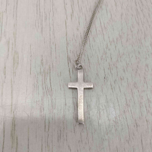 オールセインツ ALLSAINTS GABE LARGE CHAIN CROSS NECKLACE 925刻印 十字架 クロス モチーフ シルバーネックレス メンズ
