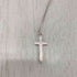 オールセインツ ALLSAINTS GABE LARGE CHAIN CROSS NECKLACE 925刻印 十字架 クロス モチーフ シルバーネックレス メンズ
