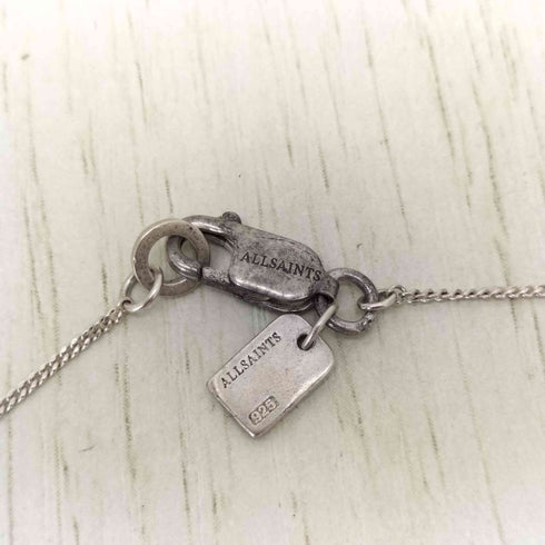 オールセインツ ALLSAINTS GABE LARGE CHAIN CROSS NECKLACE 925刻印 十字架 クロス モチーフ シルバーネックレス メンズ