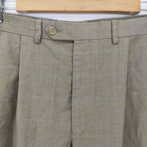 ローレンラルフローレン LAUREN RALPH LAUREN 90-00s ウール グレンチェック 2タック スラックス メンズ