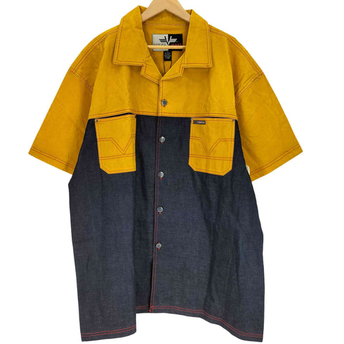 VEEZO JEANS ベロア切替 S/S シャツ メンズ 3XL
