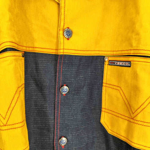 VEEZO JEANS ベロア切替 S/S シャツ メンズ 3XL