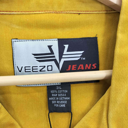 VEEZO JEANS ベロア切替 S/S シャツ メンズ 3XL