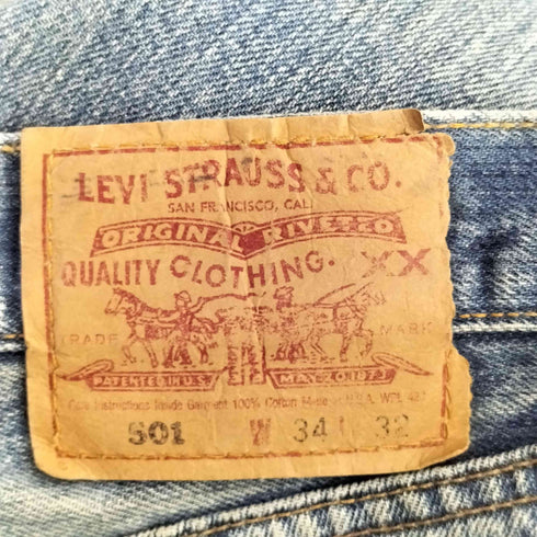 リーバイス Levis 00s USA製 501 ボタン裏511刻印 ボタンフライ デニムパンツ メンズ W34