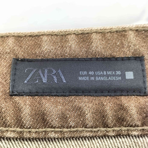 ザラ ZARA ミッドライズ ワイドレッグデニムパンツ メンズ FR:40-44