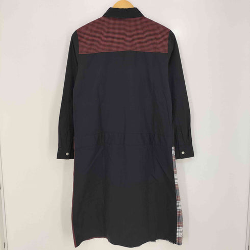 フレッドペリー FRED PERRY Mix Panelled Shirt Dress ミックスパネル シャツドレス レディース UK:8