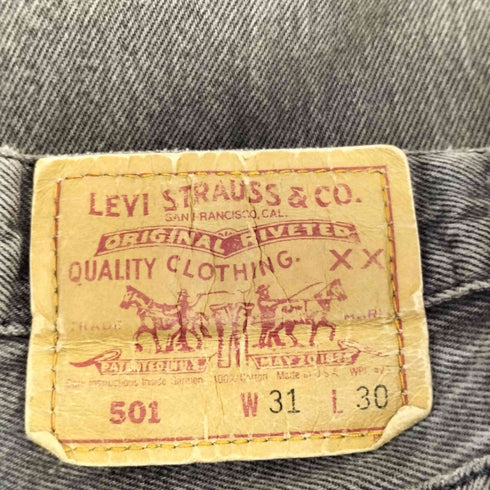 リーバイス Levis 90s USA製 501 ボタン裏522刻印 先染め ブラックデニム パンツ メンズ W31
