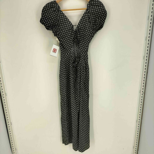 ザラ ZARA リネンブレンドポルカドットミディワンピース レディース import:XS