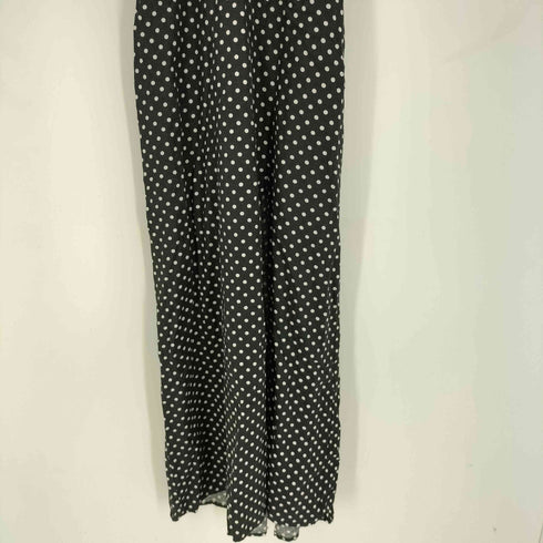ザラ ZARA リネンブレンドポルカドットミディワンピース レディース import:XS