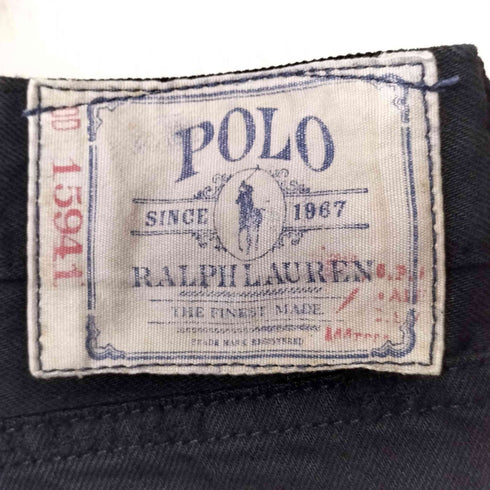 ポロラルフローレン POLO RALPH LAUREN カットオフ ブラック デニム パンツ メンズ 40
