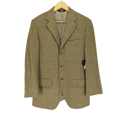 ポールスチュアート Paul Stuart THOMAS cashmere カシミヤ混 チェック 3B テーラードジャケット メンズ 175