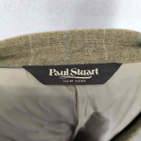 ポールスチュアート Paul Stuart THOMAS cashmere カシミヤ混 チェック 3B テーラードジャケット メンズ 175