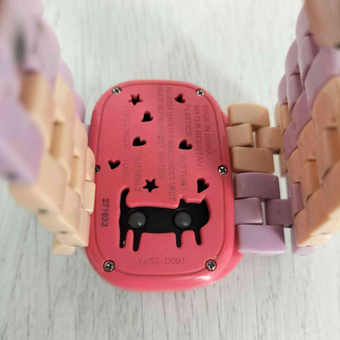 ツモリチサト TSUMORI CHISATO 猫ブロックデザイン デジタル腕時計 レディース