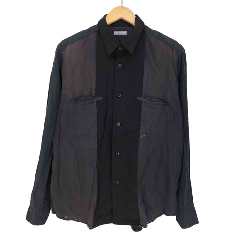 コムデギャルソンオム COMME des GARCONS HOMME 00s 銀タグ 田中オム インサイドアウト切替 長袖シャツ メンズ